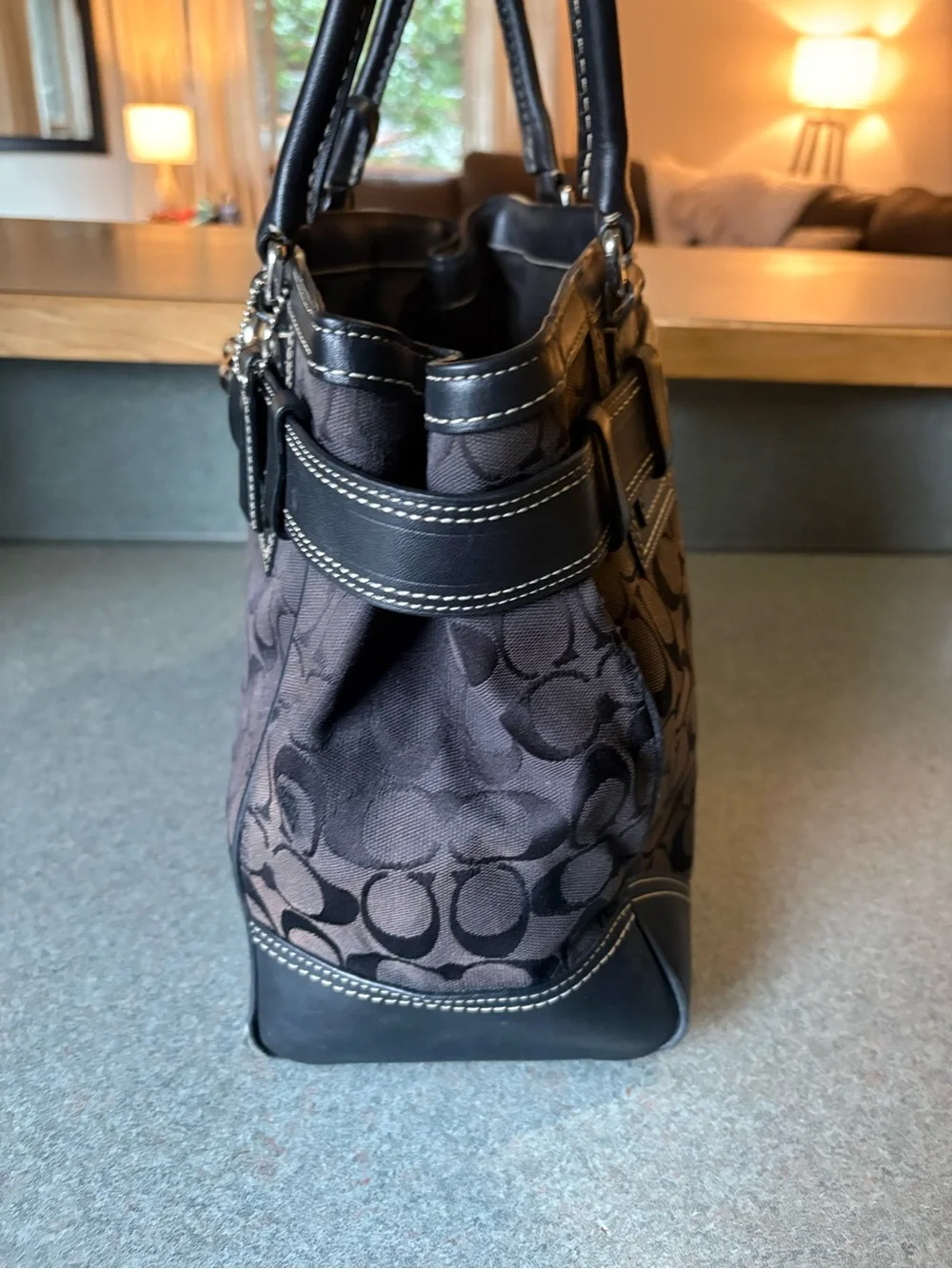 Coach tote featuring